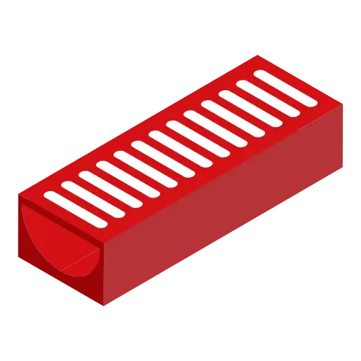 Icon gutter guard red